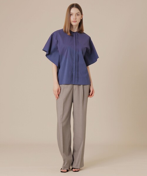 MACKINTOSH LONDON（マッキントッシュ ロンドン）の「コットンナイロンストレッチスリーブデザインブラウス（シャツ/ブラウス・レディース・ライトブルー/ベージュ/オフホワイト・38）」の5枚目の写真
