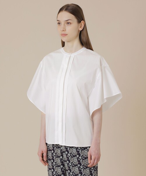 MACKINTOSH LONDON（マッキントッシュ ロンドン）の「コットンナイロンストレッチスリーブデザインブラウス（シャツ/ブラウス・レディース・ライトブルー/ベージュ/オフホワイト・38）」の8枚目の写真