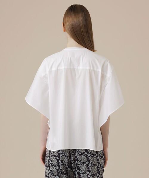 MACKINTOSH LONDON（マッキントッシュ ロンドン）の「コットンナイロンストレッチスリーブデザインブラウス（シャツ/ブラウス・レディース・ライトブルー/ベージュ/オフホワイト・38）」の9枚目の写真