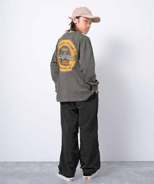 RAT EFFECT（ラットエフェクト）の「MYSTYROCKSスーパーBIGロングTシャツ（Tシャツ/カットソー・キッズ・カーキ/ブラック/オートミール・140/150/160/170/130）」の12枚目の写真