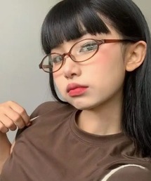 Vini（ヴィニ）の「オーバル スリムシルエット メガネ（メガネ・レディース）」