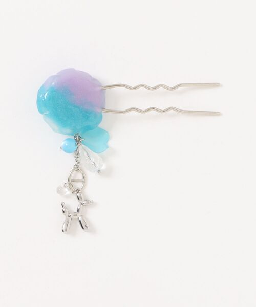 tone（トーン）の「【elum.】lame lame  rose kanzashi(MA)（その他ヘアアクセサリー・レディース・ブルー・FREE）」の2枚目の写真