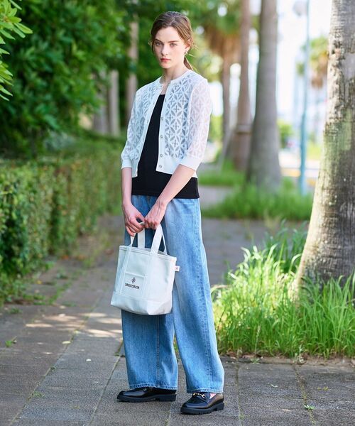 DRESSTERIOR（ドレステリア）の「【洗える/シアー素材】オーバーラップレースハーフスリーブ（カーディガン/ボレロ・レディース・ホワイト/ブラック・34/36/38）」の8枚目の写真