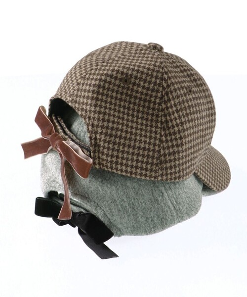 BRANSHES(ブランシェス)の「バックリボンキャップ(キャップ・キッズ・グレー/ブラウン・L/M)」の7枚目の写真