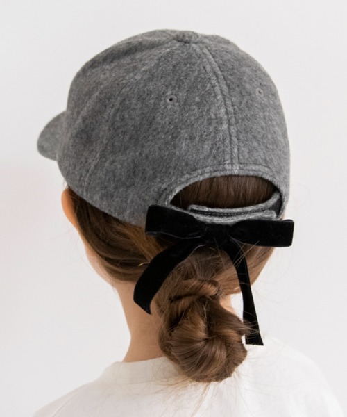 BRANSHES(ブランシェス)の「バックリボンキャップ(キャップ・キッズ・グレー/ブラウン・L/M)」の1枚目の写真