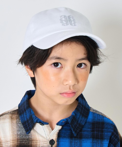 ANAP kids(アナップキッズ)の「ラインストーンモチーフキャップ(キャップ・キッズ・ラベンダー/ホワイト/ブラック・FREE)」の4枚目の写真