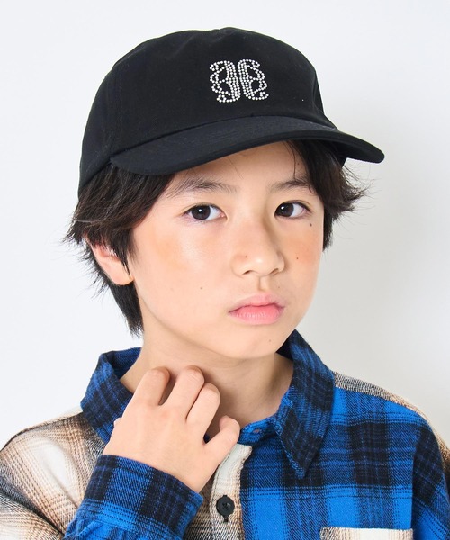 ANAP kids(アナップキッズ)の「ラインストーンモチーフキャップ(キャップ・キッズ・ラベンダー/ホワイト/ブラック・FREE)」の8枚目の写真