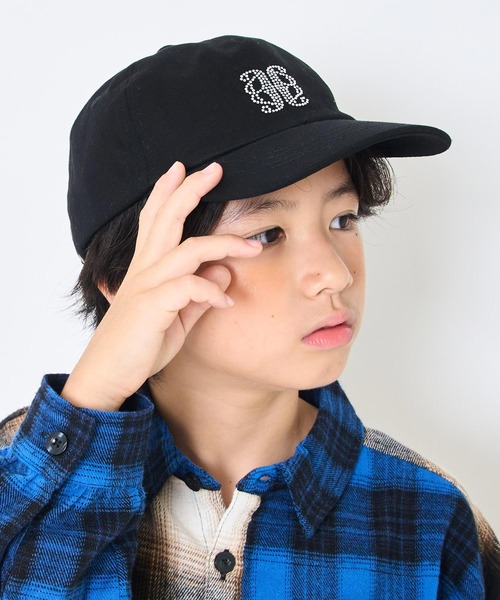 ANAP kids(アナップキッズ)の「ラインストーンモチーフキャップ(キャップ・キッズ・ラベンダー/ホワイト/ブラック・FREE)」の9枚目の写真