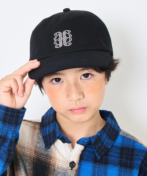 ANAP kids(アナップキッズ)の「ラインストーンモチーフキャップ(キャップ・キッズ・ラベンダー/ホワイト/ブラック・FREE)」の10枚目の写真