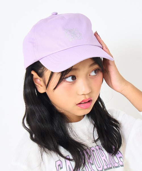ANAP kids(アナップキッズ)の「ラインストーンモチーフキャップ(キャップ・キッズ・ラベンダー/ホワイト/ブラック・FREE)」の12枚目の写真