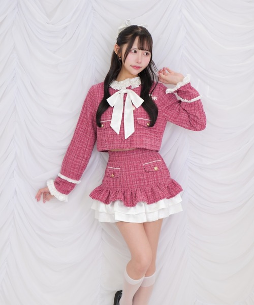 ReAmour(リアムール)の「クラシカルガーリースカート(スカート・レディース・ブラック/ピンク・FREE)」の7枚目の写真