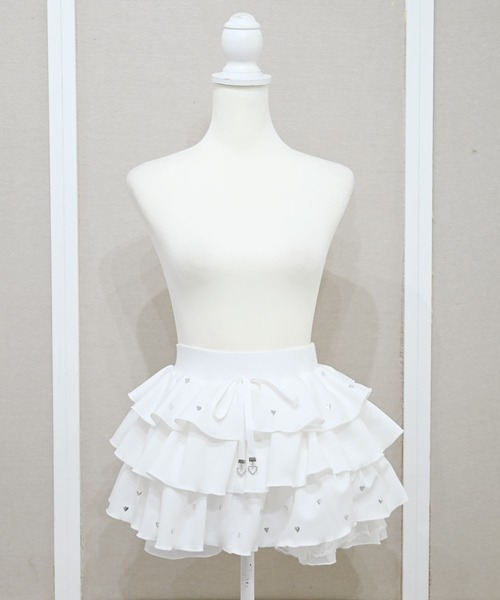 MA*RS（アメーバーマーズ）の「ハートスタッズショートフリルスカパン（スカート・レディース・ピンク/ブラック/ホワイト/チャコールグレー/ライトグレー/ホワイト×ホワイト/ピンク系その他/ブラック×ブラック/シルバー系その他・FREE）」の18枚目の写真