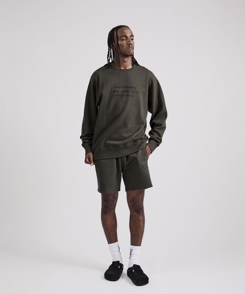 Saturdays NYC（サタデーズ ニューヨークシティ ）の「Austin Dobby Weave International Sweatshort（その他パンツ・メンズ・オリーブ/ブラック・XL/L/S/M）」の3枚目の写真