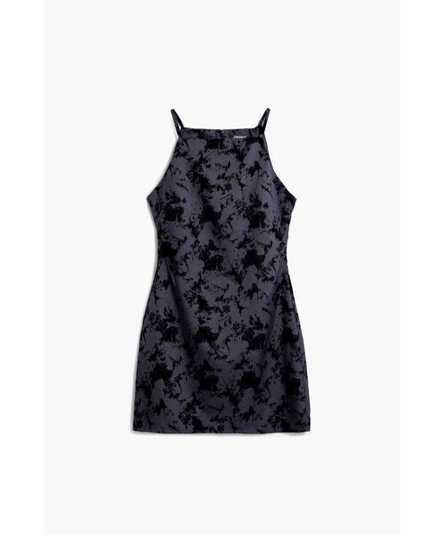 Desigual(デシグアル)の「フロッキー フラワー クロスストラップ ミニドレス ブラック(ドレス・レディース・ブラック・S/M/L/XL/XS)」の3枚目の写真