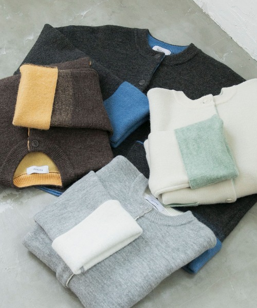 forksy.（フォルクシー）の「【forksy.】袖配色デザインバイカラーダブルフェイスニットカーディガン（カーディガン/ボレロ・レディース・ブラウン/グレー/チャコール/アイボリー・FREE）」の17枚目の写真