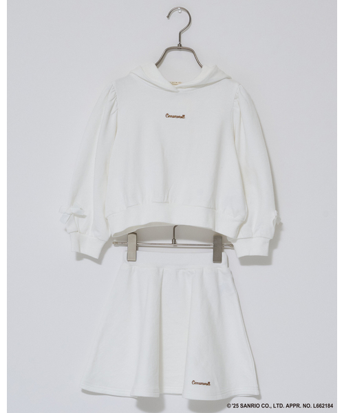Lycee mine（リセマイン）の「【サンリオキャラクターズ】【毛玉バイバイ裏毛】変身パーカ&フレアスカートセット（セットアップ・キッズ・オフホワイト/クリーム/ブラック/ライトピンク・140cm/130cm/120cm/110cm/100cm）」の6枚目の写真