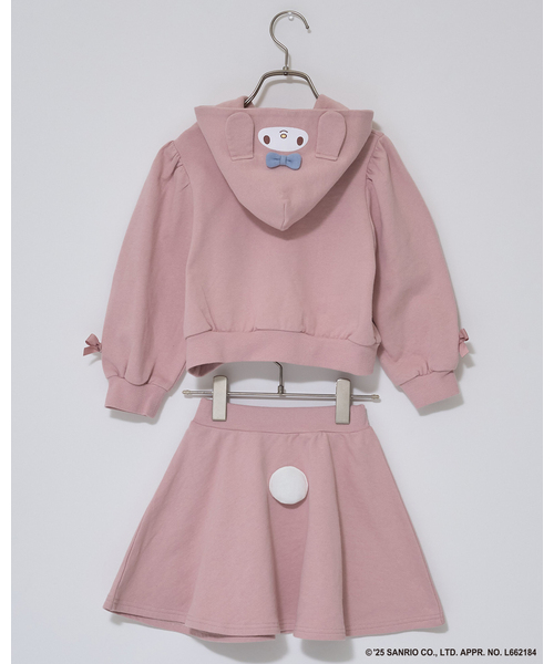 Lycee mine（リセマイン）の「【サンリオキャラクターズ】【毛玉バイバイ裏毛】変身パーカ&フレアスカートセット（セットアップ・キッズ・オフホワイト/クリーム/ブラック/ライトピンク・140cm/130cm/120cm/110cm/100cm）」の15枚目の写真