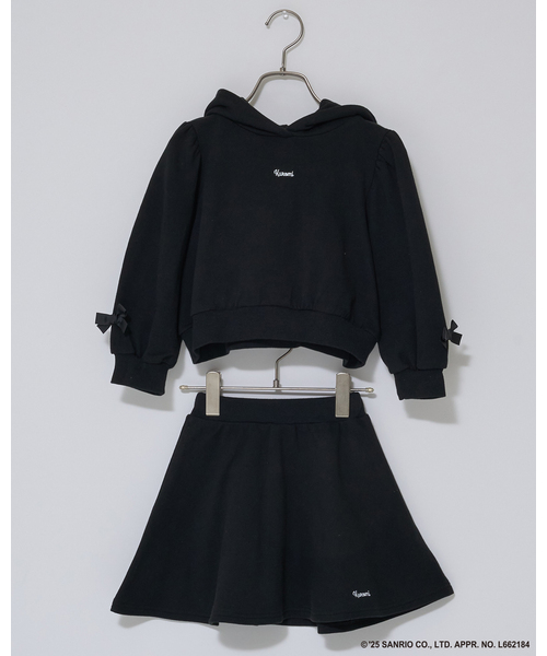 Lycee mine（リセマイン）の「【サンリオキャラクターズ】【毛玉バイバイ裏毛】変身パーカ&フレアスカートセット（セットアップ・キッズ・オフホワイト/クリーム/ブラック/ライトピンク・140cm/130cm/120cm/110cm/100cm）」の13枚目の写真