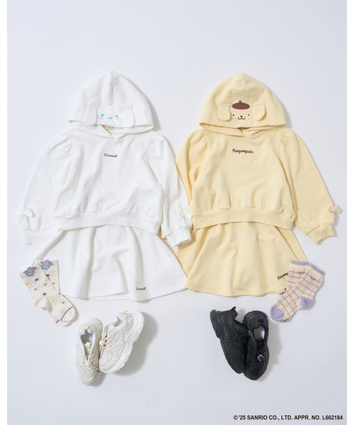 Lycee mine（リセマイン）の「【サンリオキャラクターズ】【毛玉バイバイ裏毛】変身パーカ&フレアスカートセット（セットアップ・キッズ・オフホワイト/クリーム/ブラック/ライトピンク・140cm/130cm/120cm/110cm/100cm）」の12枚目の写真