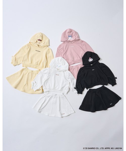 Lycee mine（リセマイン）の「【サンリオキャラクターズ】【毛玉バイバイ裏毛】変身パーカ&フレアスカートセット（セットアップ・キッズ・オフホワイト/クリーム/ブラック/ライトピンク・140cm/130cm/120cm/110cm/100cm）」の10枚目の写真