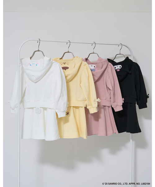 Lycee mine（リセマイン）の「【サンリオキャラクターズ】【毛玉バイバイ裏毛】変身パーカ&フレアスカートセット（セットアップ・キッズ・オフホワイト/クリーム/ブラック/ライトピンク・140cm/130cm/120cm/110cm/100cm）」の21枚目の写真