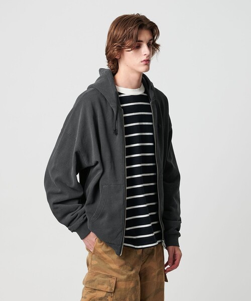 オゾンウォッシュ フレンチテリー フルジップ フーディー（パーカー