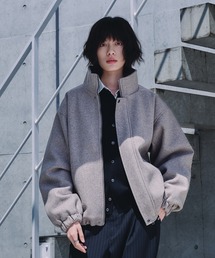 Adoon plain(Ah[v[)STAND NECK SHAGGY BLOUSON / X^hlbNVM[u](u])