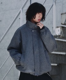 Adoon plain(Ah[v[)STAND NECK SHAGGY BLOUSON / X^hlbNVM[u](u])