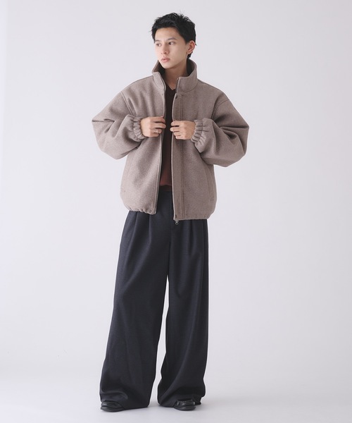 【2024AW】Ballsey シャギージャージー ショートコクーンブルゾン セール】イギージャージー ショートカーディガン（カーディガン