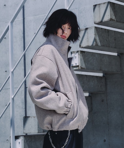 Adoon plain(アドーンプレーン)の「STAND NECK SHAGGY BLOUSON / スタンドネックシャギーブルゾン(ブルゾン・メンズ・ベージュ/ブラウン/チャコールグレー・LARGE/MEDIUM)」の15枚目の写真