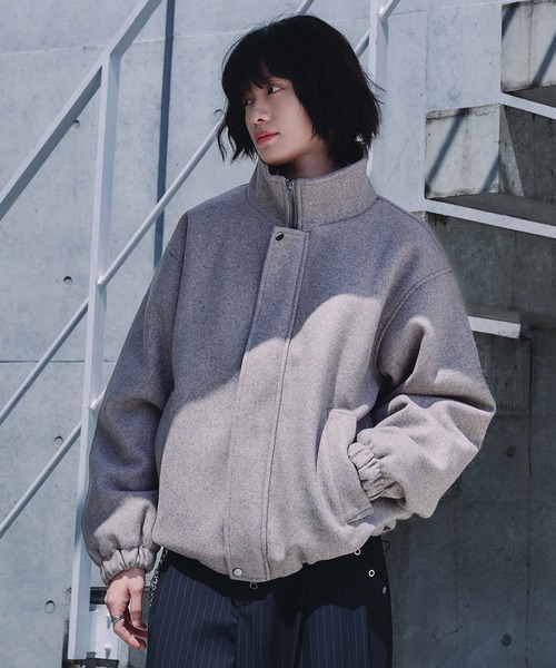 Adoon plain(アドーンプレーン)の「STAND NECK SHAGGY BLOUSON / スタンドネックシャギーブルゾン(ブルゾン・メンズ・ベージュ/ブラウン/チャコールグレー・LARGE/MEDIUM)」の18枚目の写真