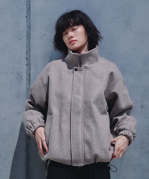 Adoon plain(アドーンプレーン)の「STAND NECK SHAGGY BLOUSON / スタンドネックシャギーブルゾン(ブルゾン・メンズ・ベージュ/ブラウン/チャコールグレー・LARGE/MEDIUM)」の19枚目の写真