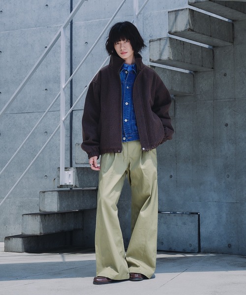 Adoon plain(アドーンプレーン)の「STAND NECK SHAGGY BLOUSON / スタンドネックシャギーブルゾン(ブルゾン・メンズ・ベージュ/ブラウン/チャコールグレー・LARGE/MEDIUM)」の6枚目の写真