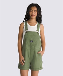 VANS（バンズ）の「ウィメンズ GROUND WORK ショートオール / GROUND WORK SHORTALL olivine VN0A5LMWAMB1（サロペット/オーバーオール）」