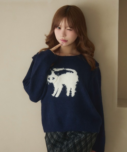 完売 didizizi ディディジジ ロングスカート ジャガード 猫 ネコ 総柄 didizizi（ディディジジ）の「トラ猫と黒猫JQ SK（スカート）」 - WEAR