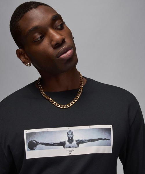 JORDAN BRAND(ジョーダンブランド)の「JORDAN BRAND M J BRAND PHOTO LS CREW / ジョーダン ブランド ジョーダン ブランド フォト L/S クルー / NIKE【SP】(Tシャツ/カットソー・メンズ・ブラック/ホワイト・XL/L/M/S/XXL)」の5枚目の写真
