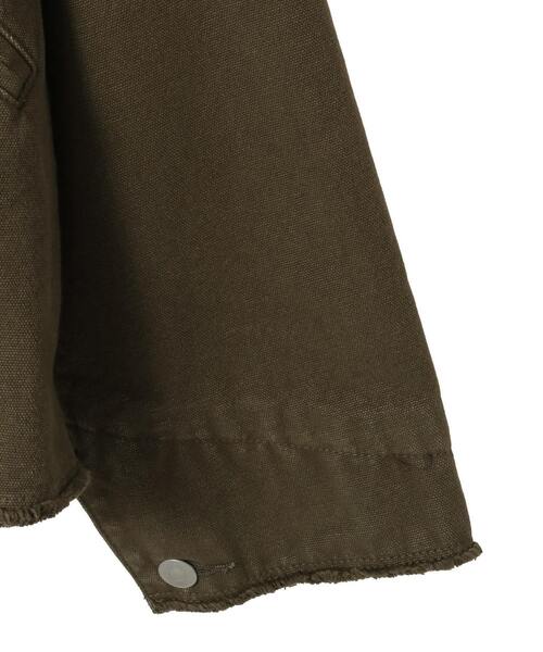 CONVERSE TOKYO（コンバーストウキョウ）の「PIGMENT DYE EMBROIDERY DETROIT JACKET（ミリタリージャケット・レディース・チャコールグレー/オリーブ・MEDIUM/SMALL）」の15枚目の写真