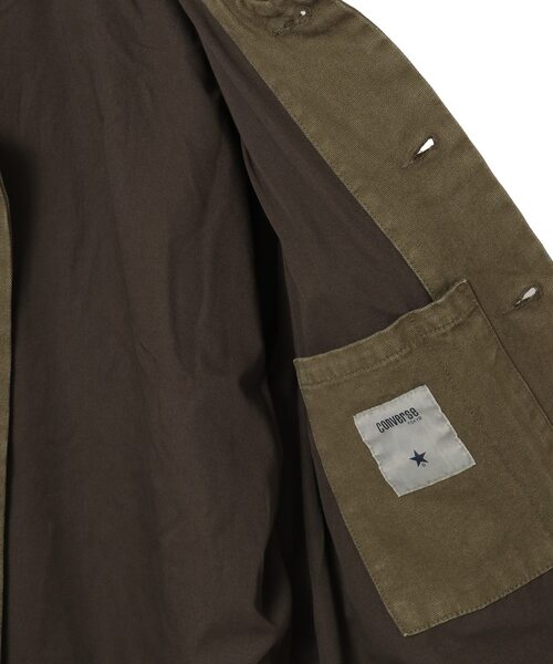 CONVERSE TOKYO（コンバーストウキョウ）の「PIGMENT DYE EMBROIDERY DETROIT JACKET（ミリタリージャケット・レディース・チャコールグレー/オリーブ・MEDIUM/SMALL）」の21枚目の写真