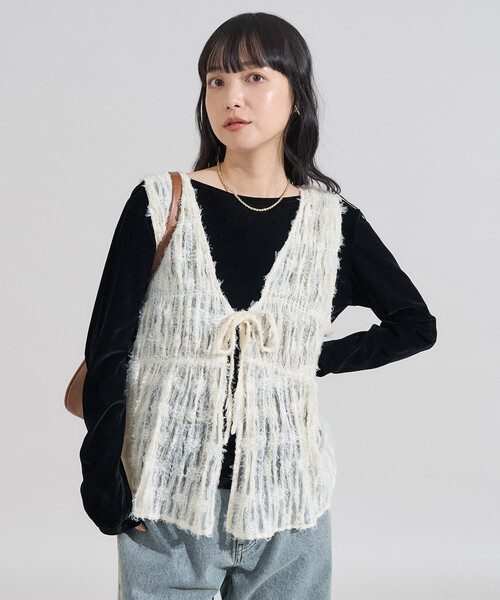 Share Spirit 黒 フリンジ ベスト Share Spirit 黒 フリンジ ベスト Share Spirit 黒 フリンジ ベスト