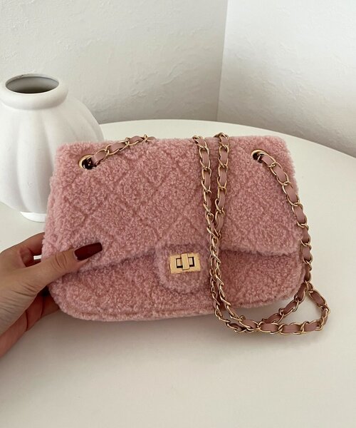 prose verse（プロズヴェール）の「ボアキルティングショルダーバッグ（ショルダーバッグ・レディース・アイボリー/ブラック/ピンク・FREE）」の13枚目の写真