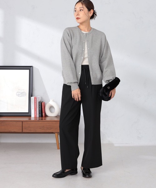 GALLORIA（ギャローリア）の「ドットボタンクルーカーディガン（カーディガン/ボレロ・レディース・ネイビー/マスタード/グレー・M/L/LL/S）」の7枚目の写真