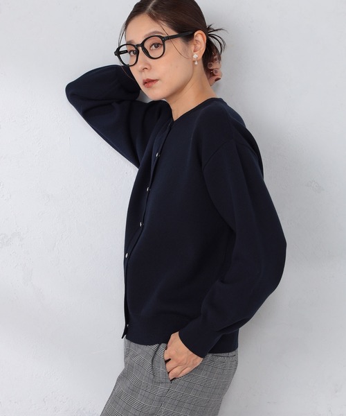 GALLORIA（ギャローリア）の「ドットボタンクルーカーディガン（カーディガン/ボレロ・レディース・ネイビー/マスタード/グレー・M/L/LL/S）」の9枚目の写真