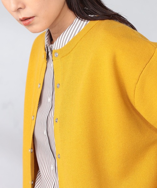 GALLORIA（ギャローリア）の「ドットボタンクルーカーディガン（カーディガン/ボレロ・レディース・ネイビー/マスタード/グレー・M/L/LL/S）」の14枚目の写真