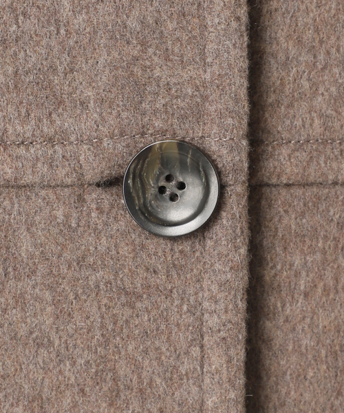 JOURNAL STANDARD(ジャーナルスタンダード)の「スーパー140ビーバーノーカラーミドルコート(ノーカラーコート・レディース・グリーン/ブラウン/ブラック/ブラックミックス・36/38)」の18枚目の写真