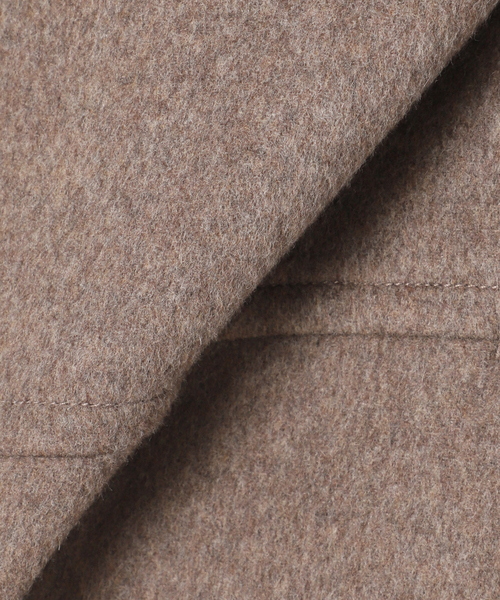 JOURNAL STANDARD(ジャーナルスタンダード)の「スーパー140ビーバーノーカラーミドルコート(ノーカラーコート・レディース・グリーン/ブラウン/ブラック/ブラックミックス・36/38)」の16枚目の写真