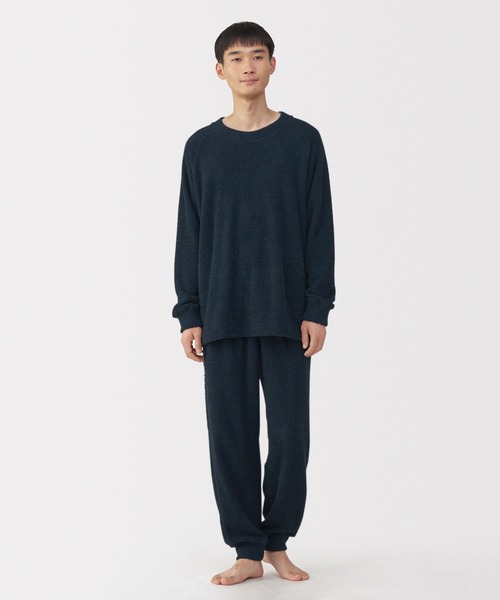 紳士 なめらかニットフリース 長袖ルームウェアセット（ルームウェア