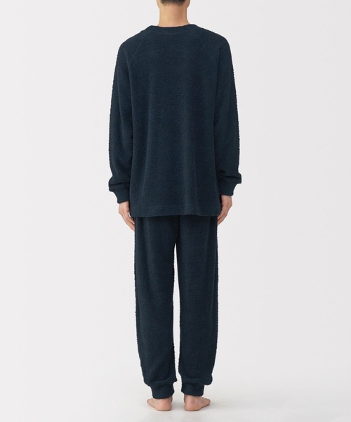 紳士 なめらかニットフリース 長袖ルームウェアセット（ルームウェア