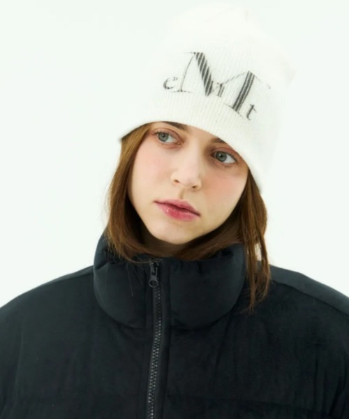 MUCENT(ムセント)の「◇MUCENT◇MUCENT ミューセント シグネチャー ビーニー MUCENT MUCENT SIGNATURE BEANIE(ニットキャップ/ビーニー・レディース・アイボリー/ブラック/ベージュ/グレー・FREE)」の2枚目の写真