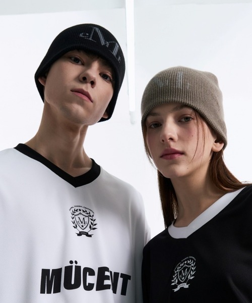 MUCENT(ムセント)の「◇MUCENT◇MUCENT ミューセント シグネチャー ビーニー MUCENT MUCENT SIGNATURE BEANIE(ニットキャップ/ビーニー・レディース・アイボリー/ブラック/ベージュ/グレー・FREE)」の1枚目の写真