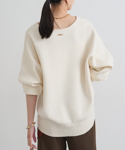 LOUNGEDRESS（ラウンジドレス）の「【@_shirabe.s_コラボ】スウェットライクスキッパーニット（ニット/セーター・レディース・アイボリー/ブラック/ブラウン/ライトベージュ・FREE）」の11枚目の写真